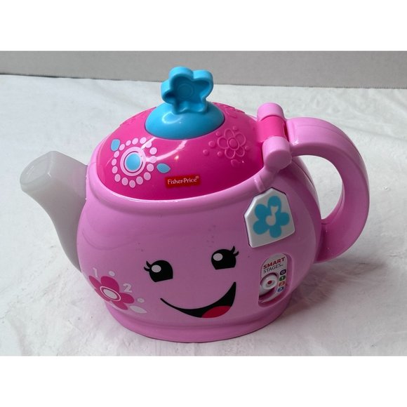 Fisher Price Pink Musical Teapot Talk Laugh Learn Tea Party Kids Toy Preschool - Picture 1 of 4